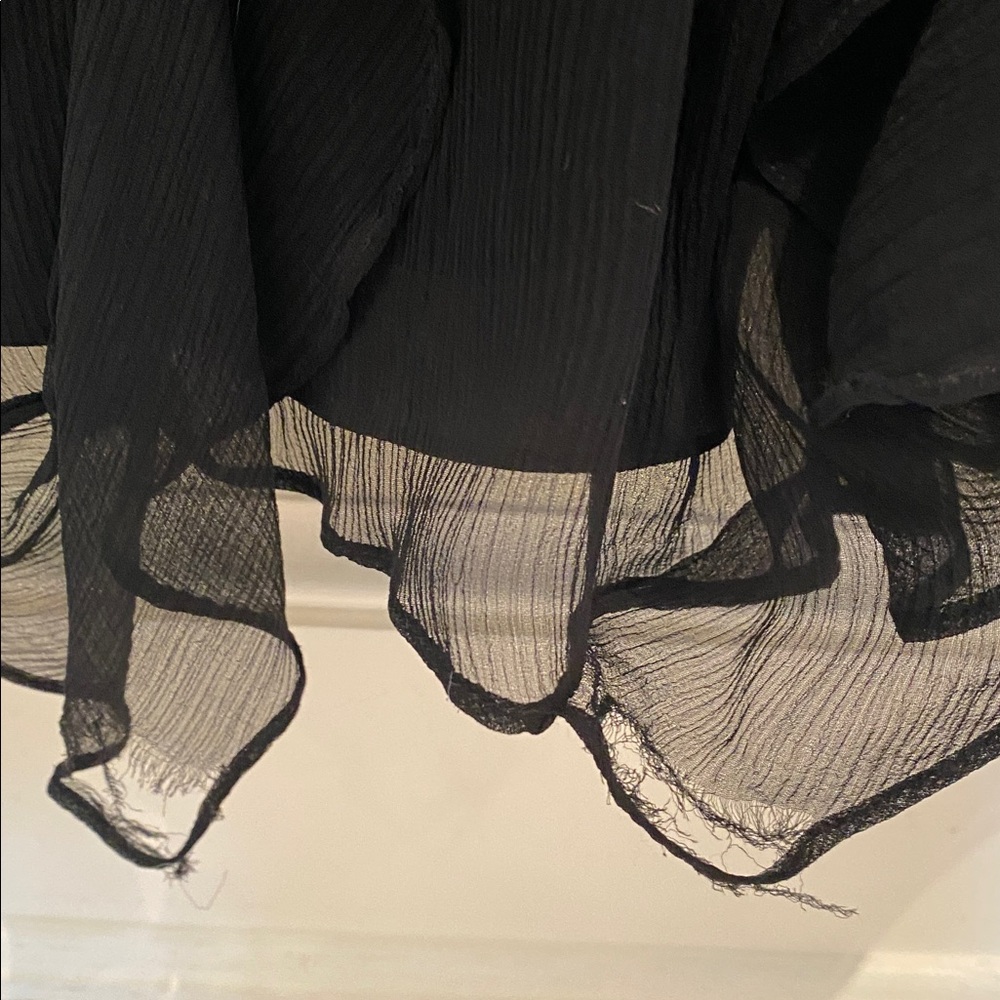 Donna Ricco Collection black ruffled front sleeveless prom evening gown Sz 6 - Picture 10 of 13